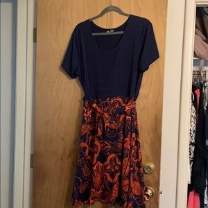 Navy and red dress, runs small